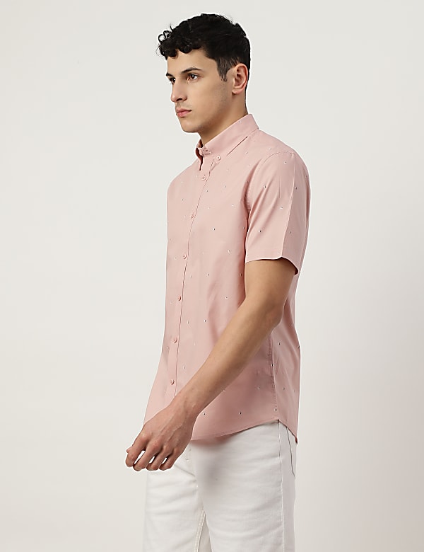 Pure Cotton Button-down Collar Shirt