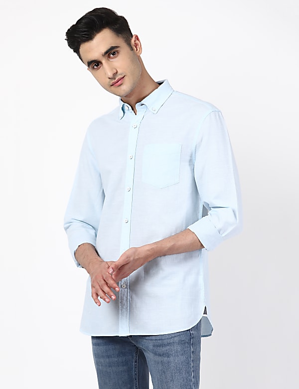 Linen Mix Striper Shirt
