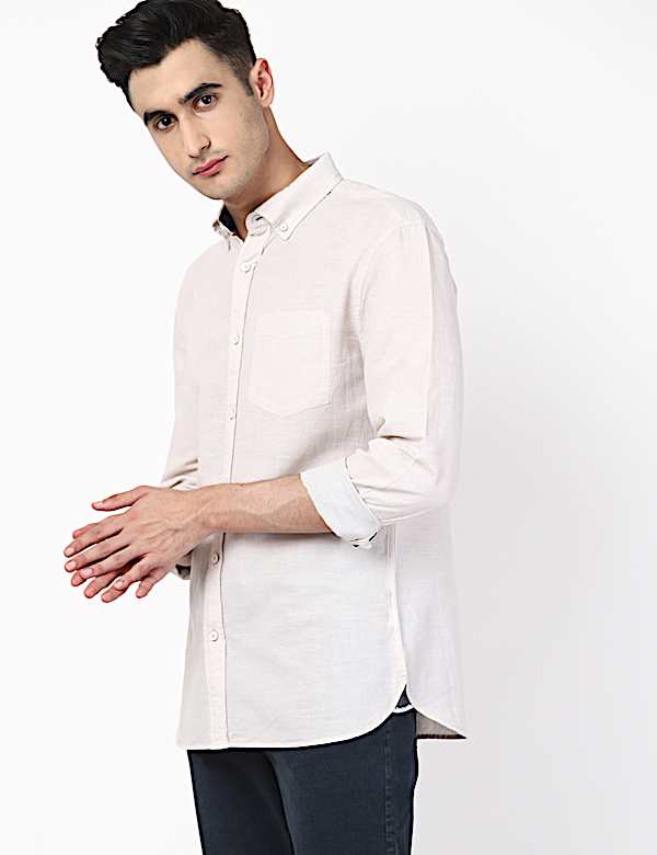 Linen Mix Striper Shirt