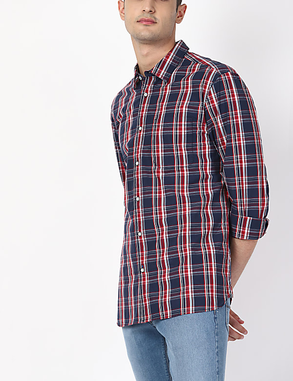 Cotton Multi Checks Shirt