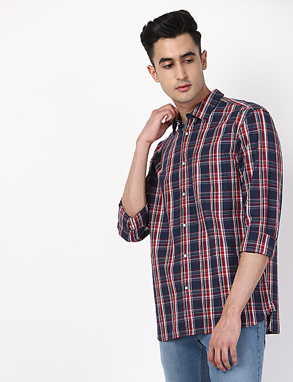Cotton Multi Checks Shirt