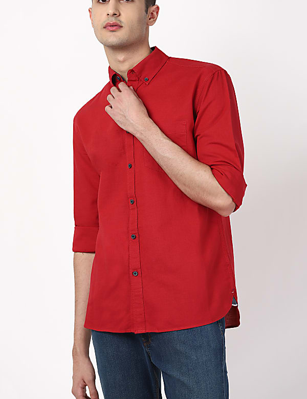 Linen Mix Solid Shirt