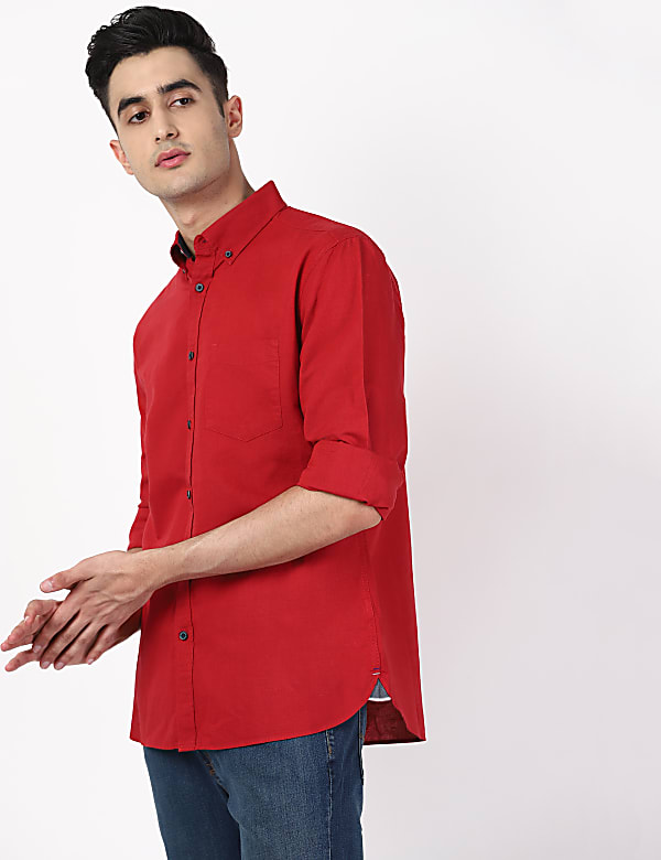 Linen Mix Solid Shirt