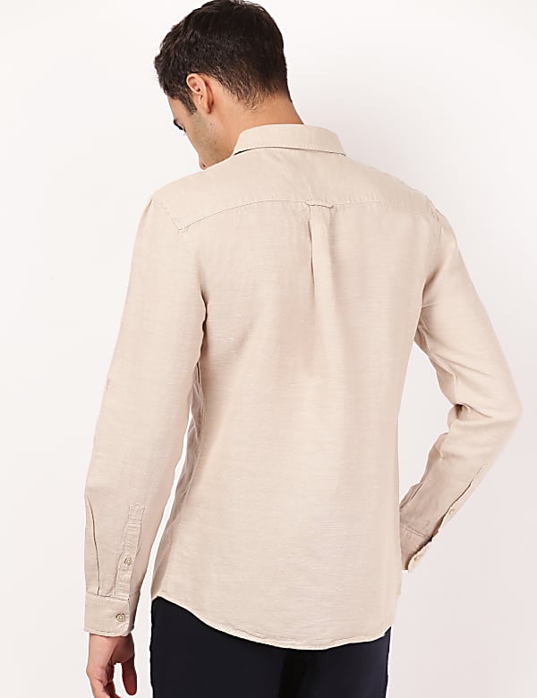 Linen Mix Classic Collar Shirt