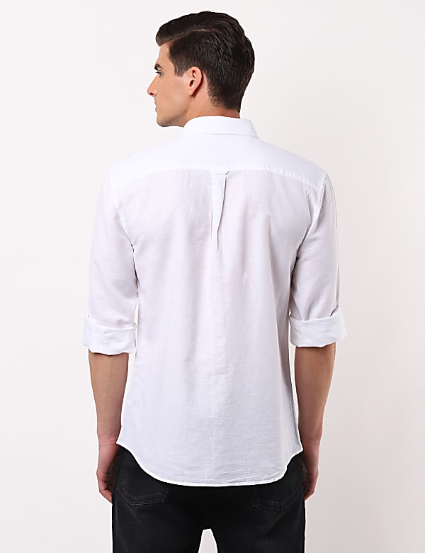 Linen Mix Solid Shirt