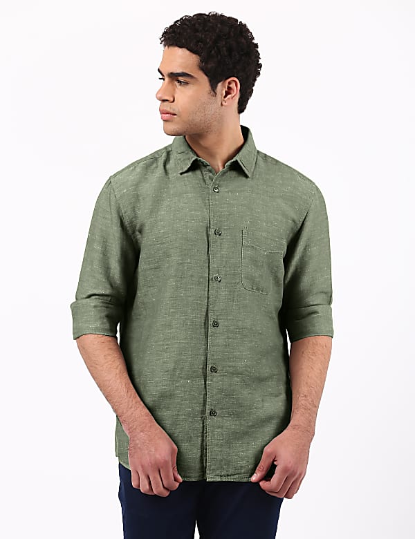 Linen Mix Solid Shirt
