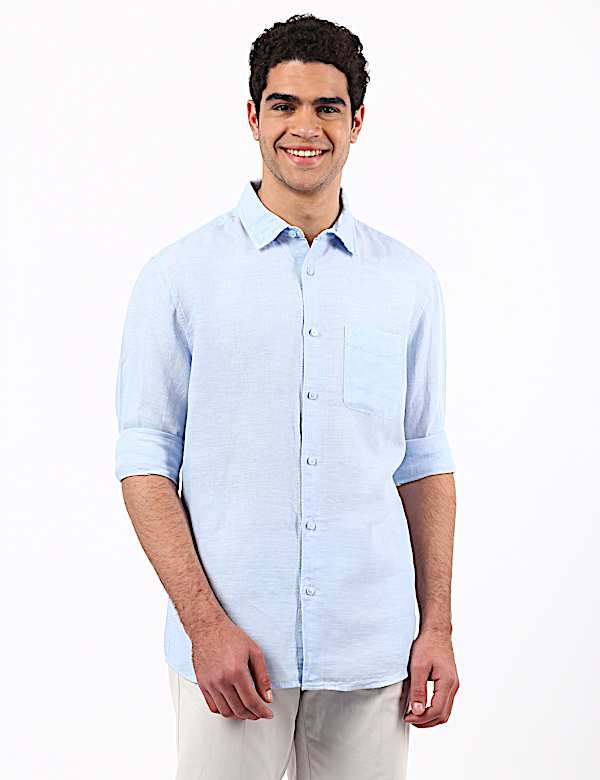Linen Mix Solid Shirt