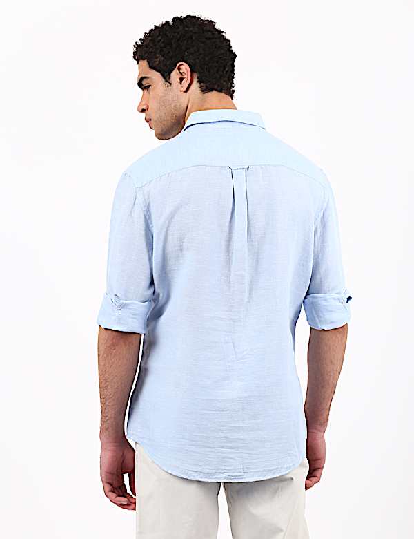 Linen Mix Solid Shirt