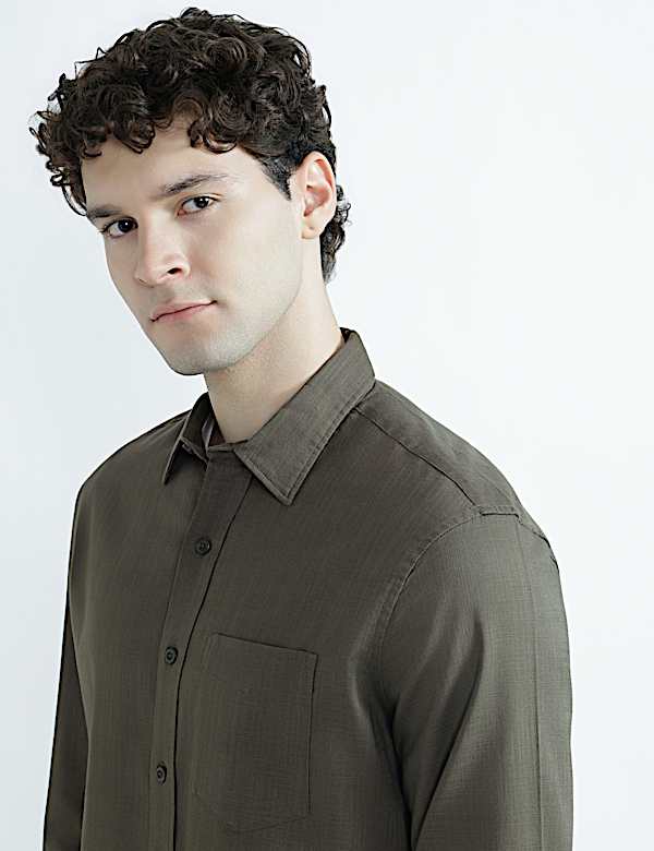 Regular Fit Cotton Classic Collar Shirt
