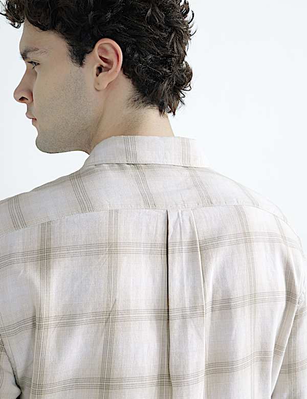 Regular Fit Pure Cotton Checked Shirt