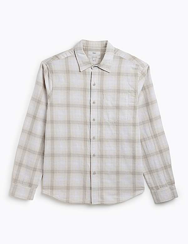 Regular Fit Pure Cotton Checked Shirt