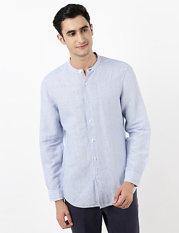 Linen Mix Stripes Shirt