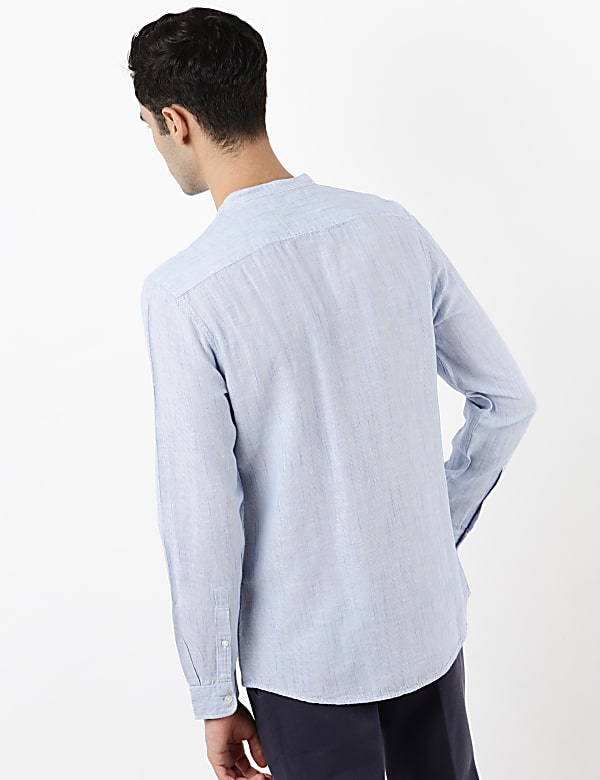 Linen Mix Stripes Shirt