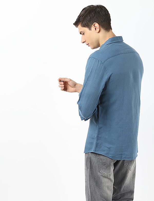 Linen Mix Solid Shirt
