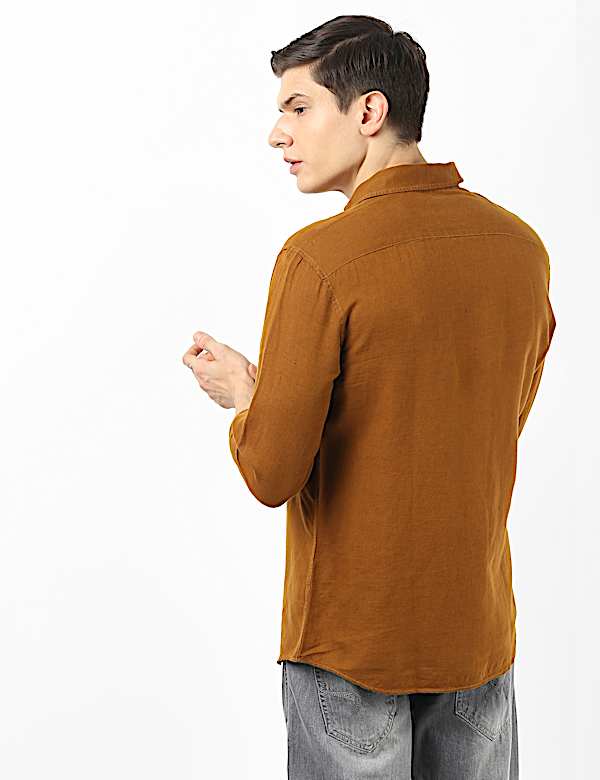 Linen Mix Solid Shirt