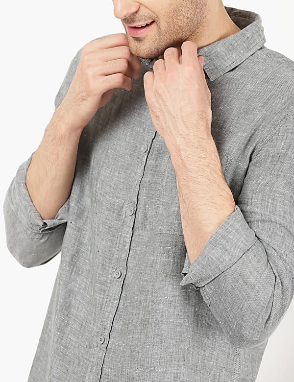 Pure Linen Chambray Shirt
