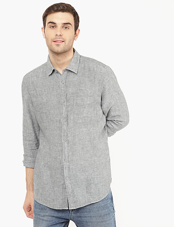 Pure Linen Chambray Shirt