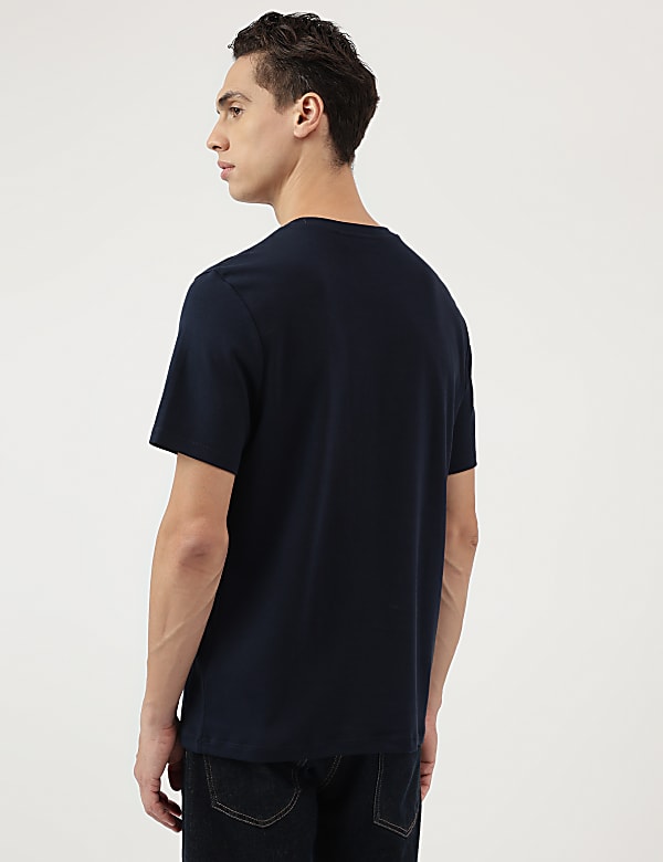 Pure Cotton Embroidered Round Neck T-Shirt
