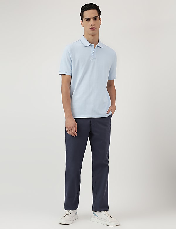 Pure Cotton Polo Neck T-Shirt