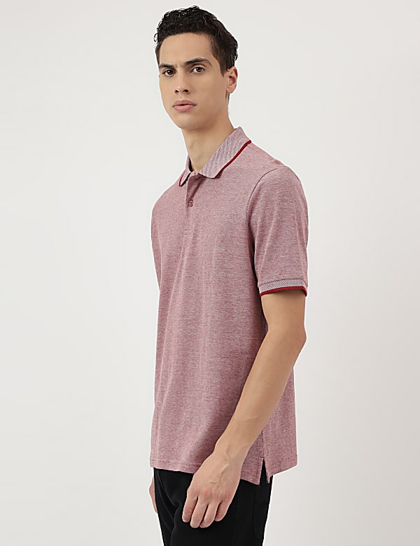 Pure Cotton Polo Neck T-Shirt