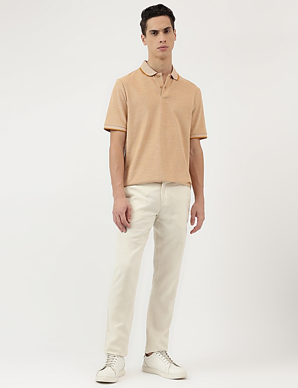 Pure Cotton Polo Neck T-Shirt