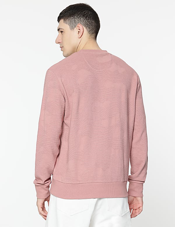 Cotton Rich Textured Sweatshirt