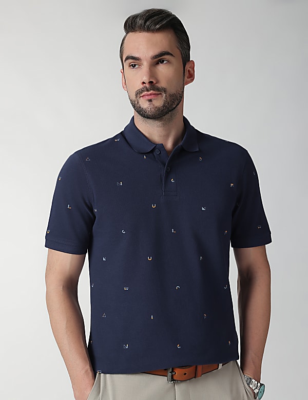 Pure Cotton Printed Half Sleeves Polo