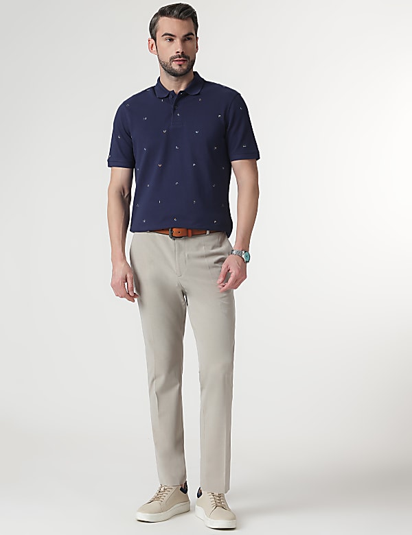 Pure Cotton Printed Half Sleeves Polo