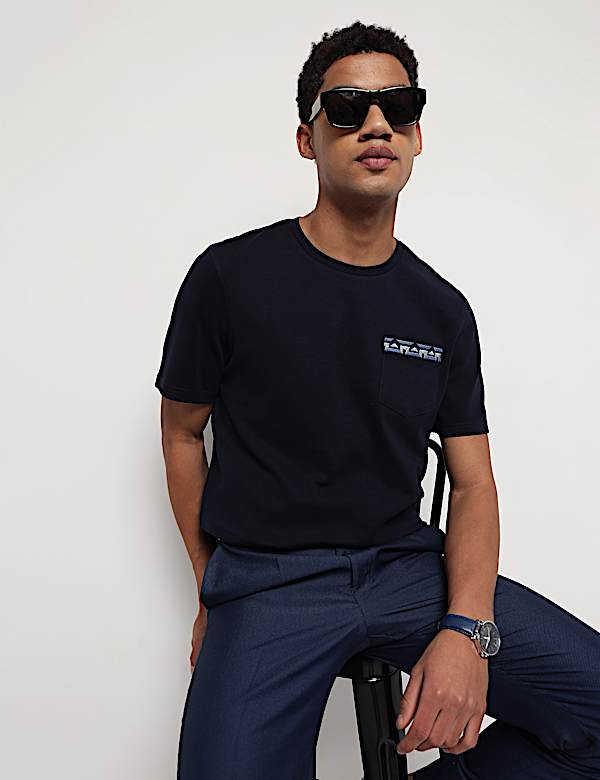 Pure Cotton Crew Neck T-Shirt
