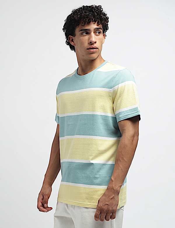 Pure Cotton Striped T-Shirt
