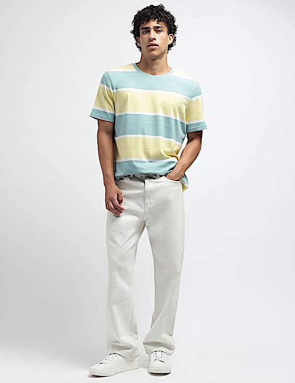 Pure Cotton Striped T-Shirt
