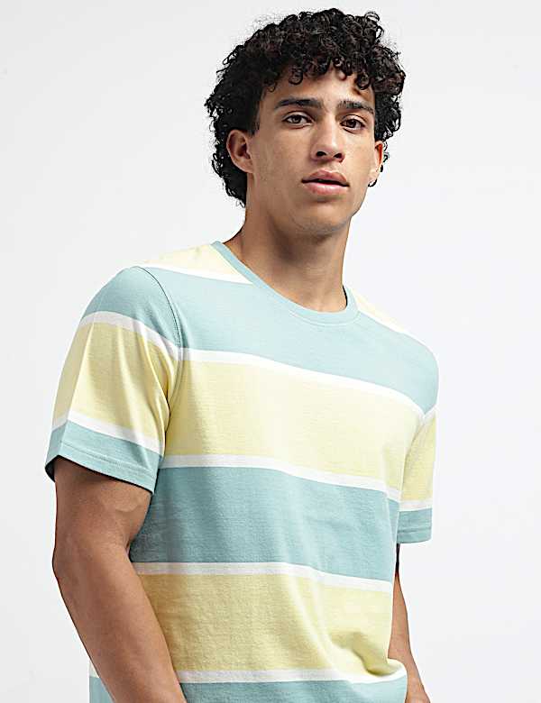 Pure Cotton Striped T-Shirt