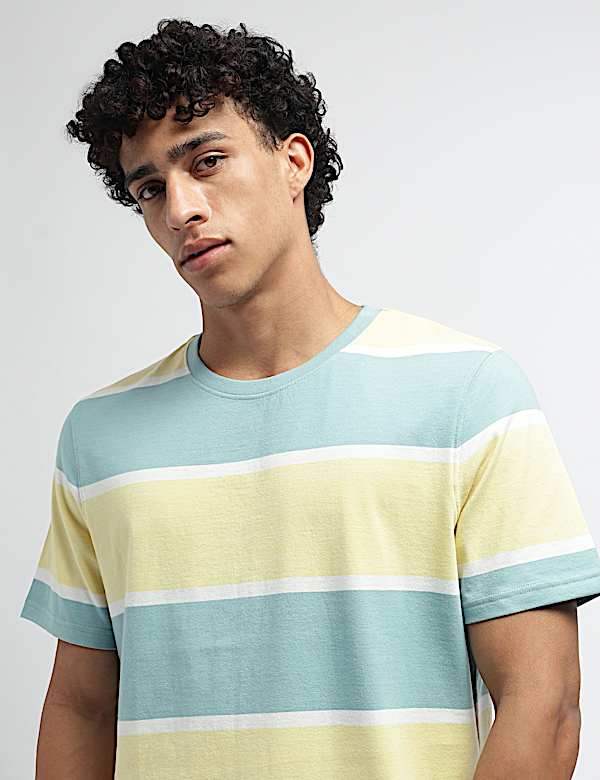 Pure Cotton Striped T-Shirt