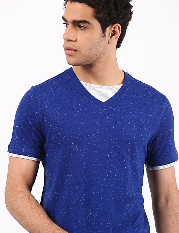 Plain Amber V Neck T-Shirt