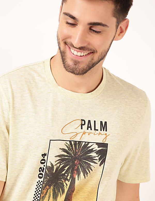 Pure Cotton Printed Round Neck T-Shirt