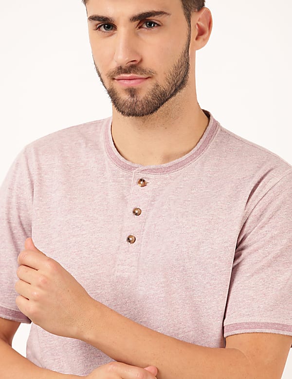 Pure Cotton Self Design Round Neck T-Shirt