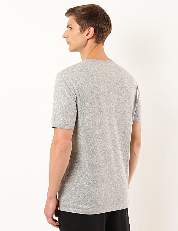 Cotton Mix Plain Round Neck T-Shirt
