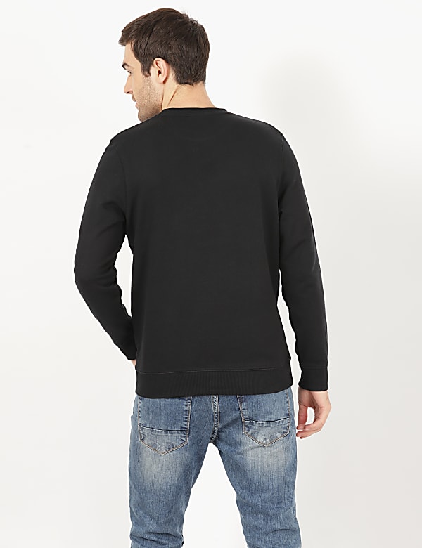 Cotton Chest Print Sweatshirt