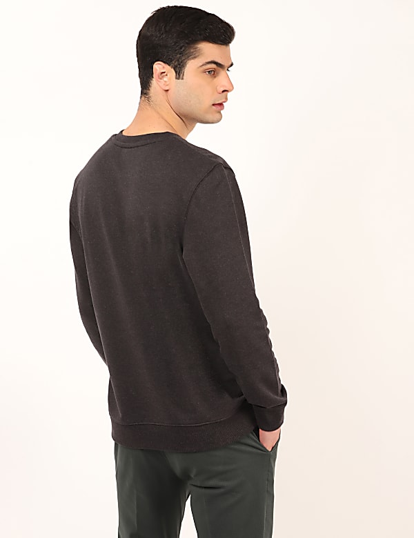 Pure Cotton Graphic Round Neck Sweatshirt