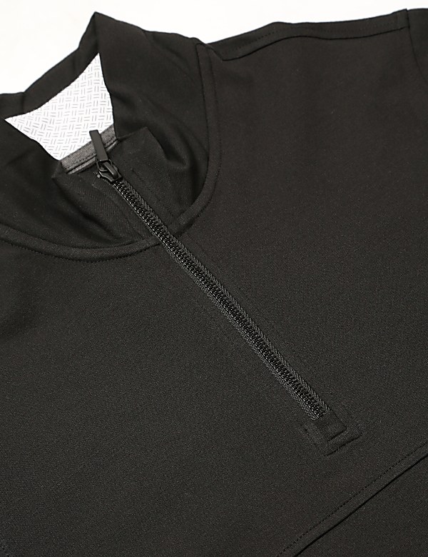 Viscose Mix Plain Stand Collar Sweatshirt