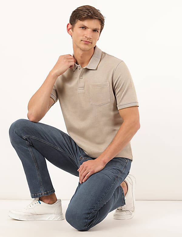 Modal Mix Plain Collar Neck T-Shirt