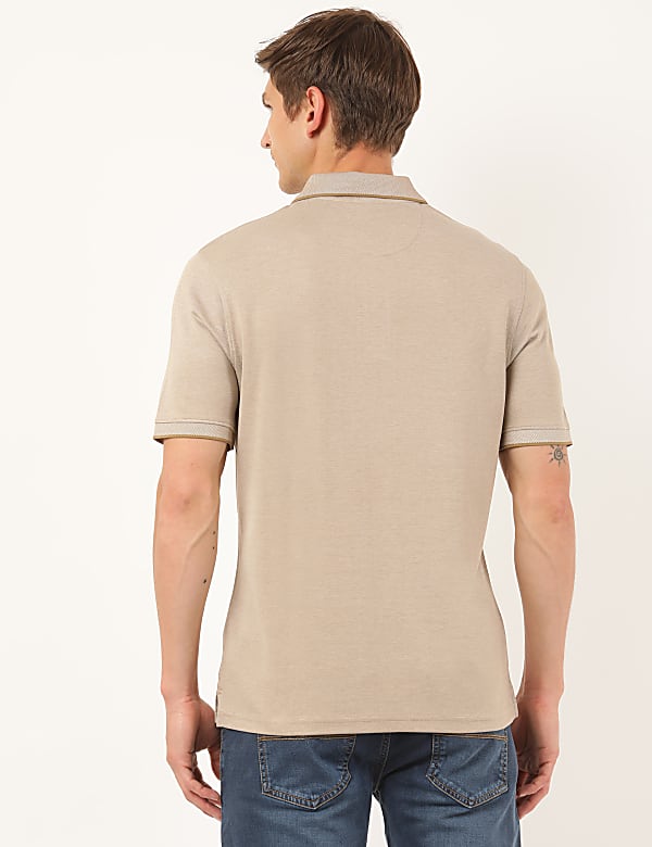 Modal Mix Plain Collar Neck T-Shirt