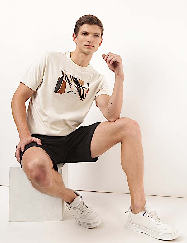 Cotton Mix Plain Regular Fit Short