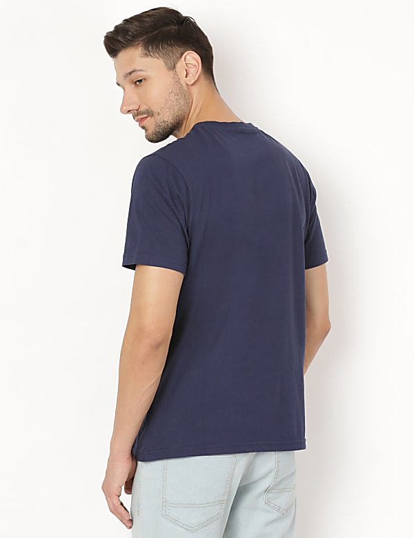 Pure Cotton Printed Round Neck T-Shirt