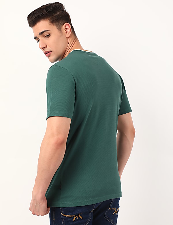 Pure Cotton Plain Round Neck T-Shirt