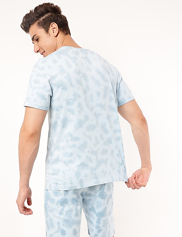 Pure Cotton Tie & Dye Round Neck T-Shirt