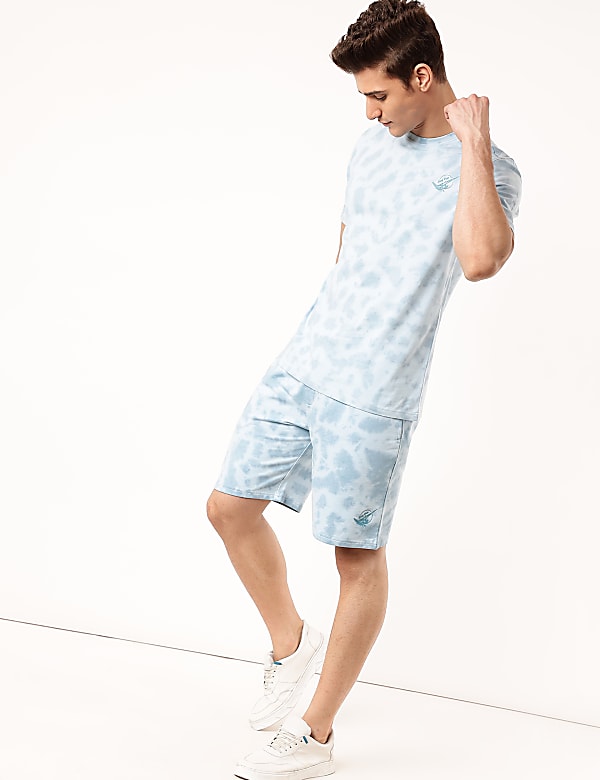 Pure Cotton Tie & Dye Round Neck T-Shirt
