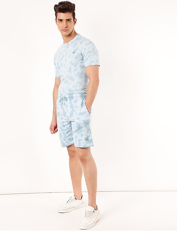 Pure Cotton Tie & Dye Regular Fit Shorts