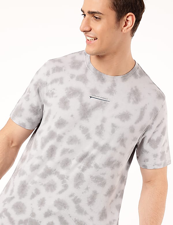 Pure Cotton Tie & Dye Round Neck T-Shirt