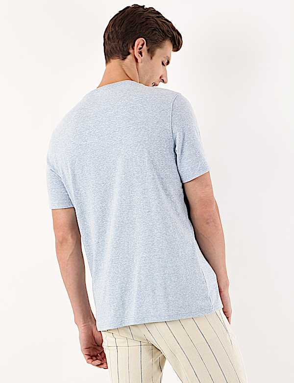 Cotton Mix Printed Crew Neck Tshirt